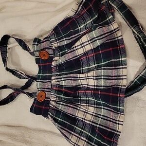 Nest and nurture Pinafore Plaid skirt 3 years